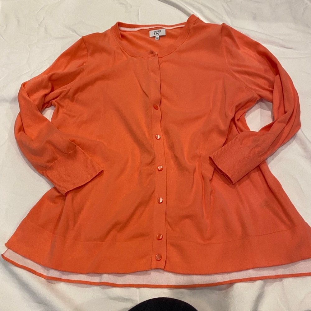 Crown & Ivy Peach Cardigan